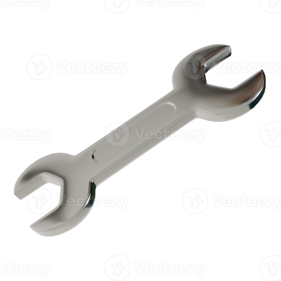 A wrench is shown on a transparent background png