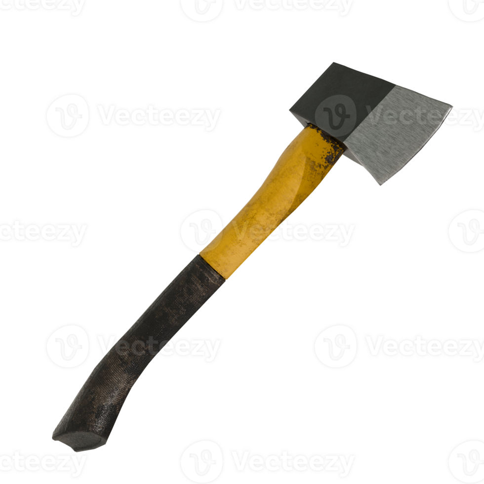 A large axe with a yellow handle png