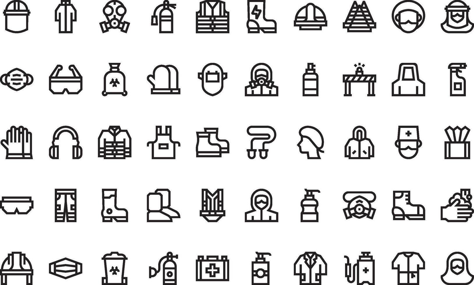 Personal protective equipment ppe icons High-Quality Icons Collection with Editable Stroke. Ideal for Professional and Creative Projects vector
