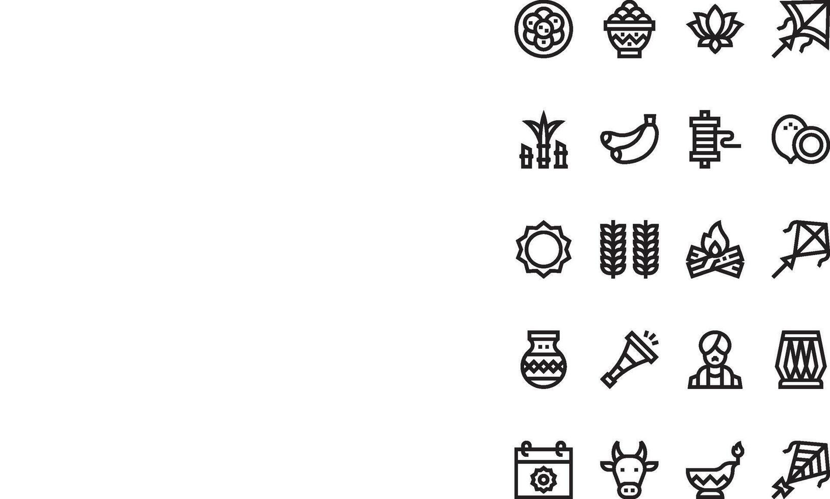 Makar sankranti icons High-Quality Icons Collection with Editable Stroke. Ideal for Professional and Creative Projects vector