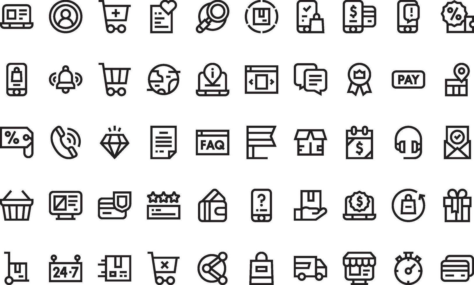 Ecommerce icons High-Quality Icons Collection with Editable Stroke. Ideal for Professional and Creative Projects vector