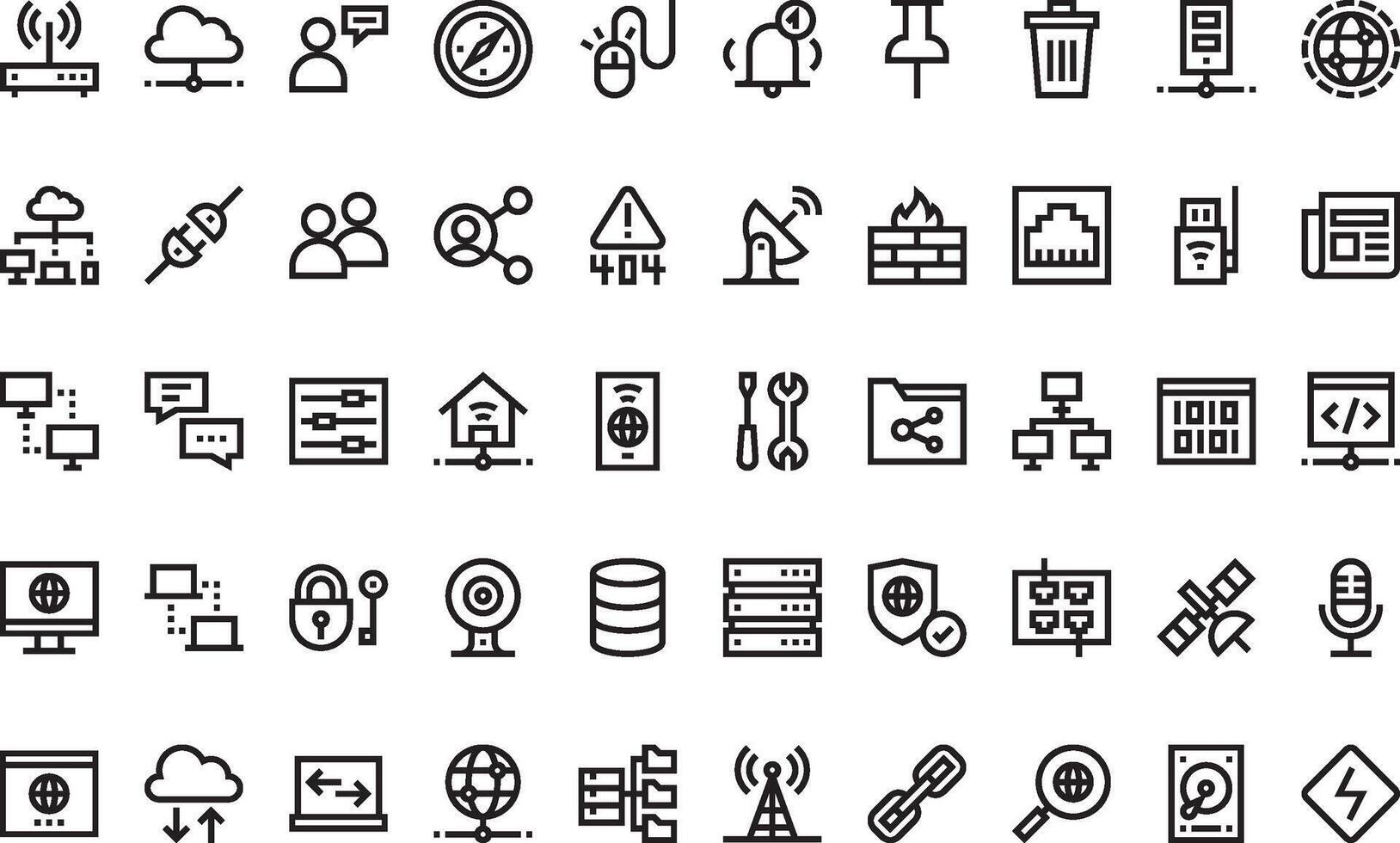 Networking icons High-Quality Icons Collection with Editable Stroke. Ideal for Professional and Creative Projects vector