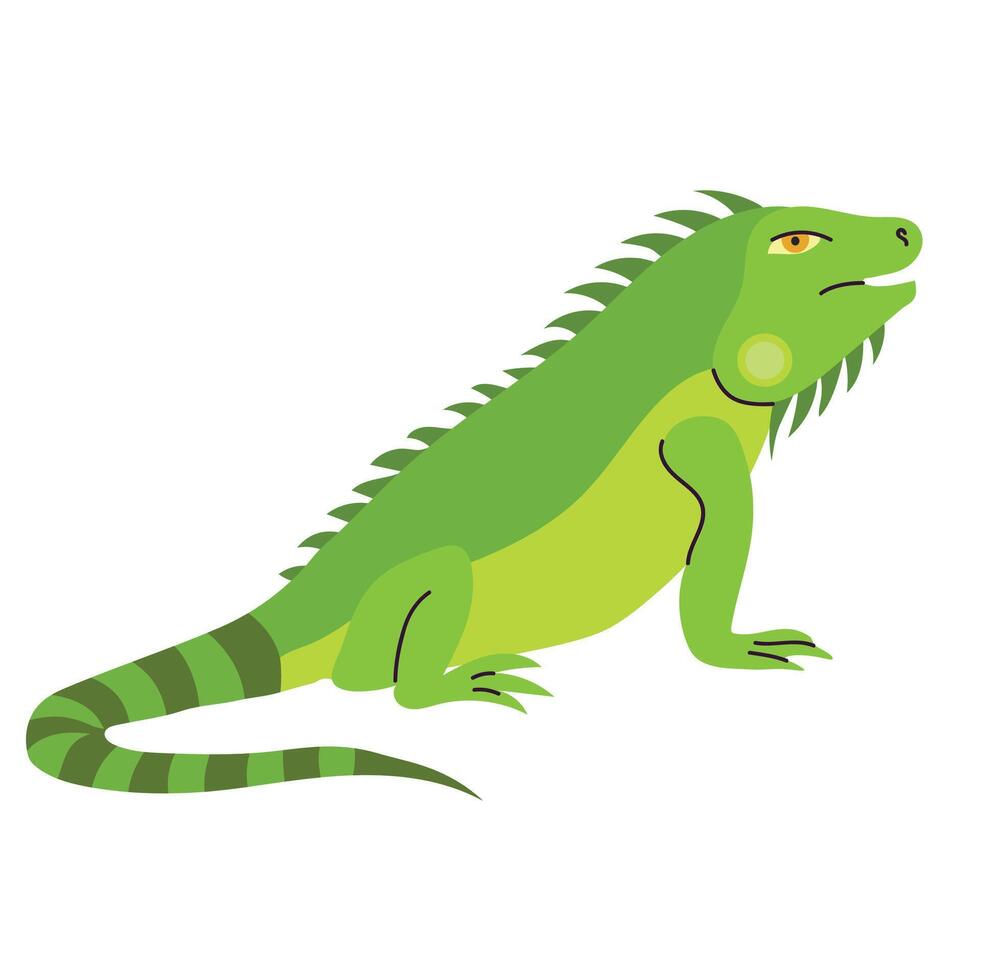 Green iguana icon clipart avatar logotype isolated illustration vector