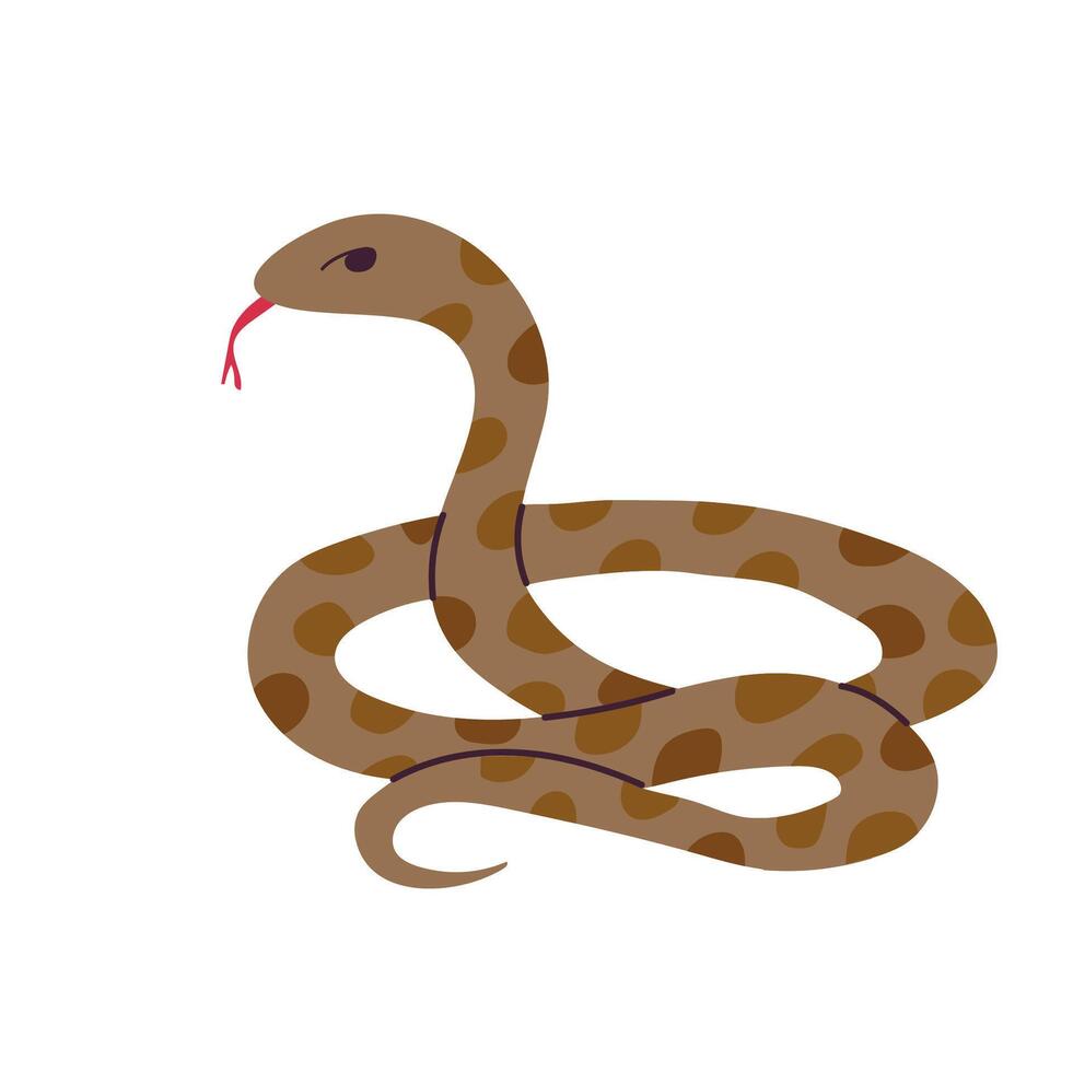 Brown snake clipart avatar logotype isolated illustration vector