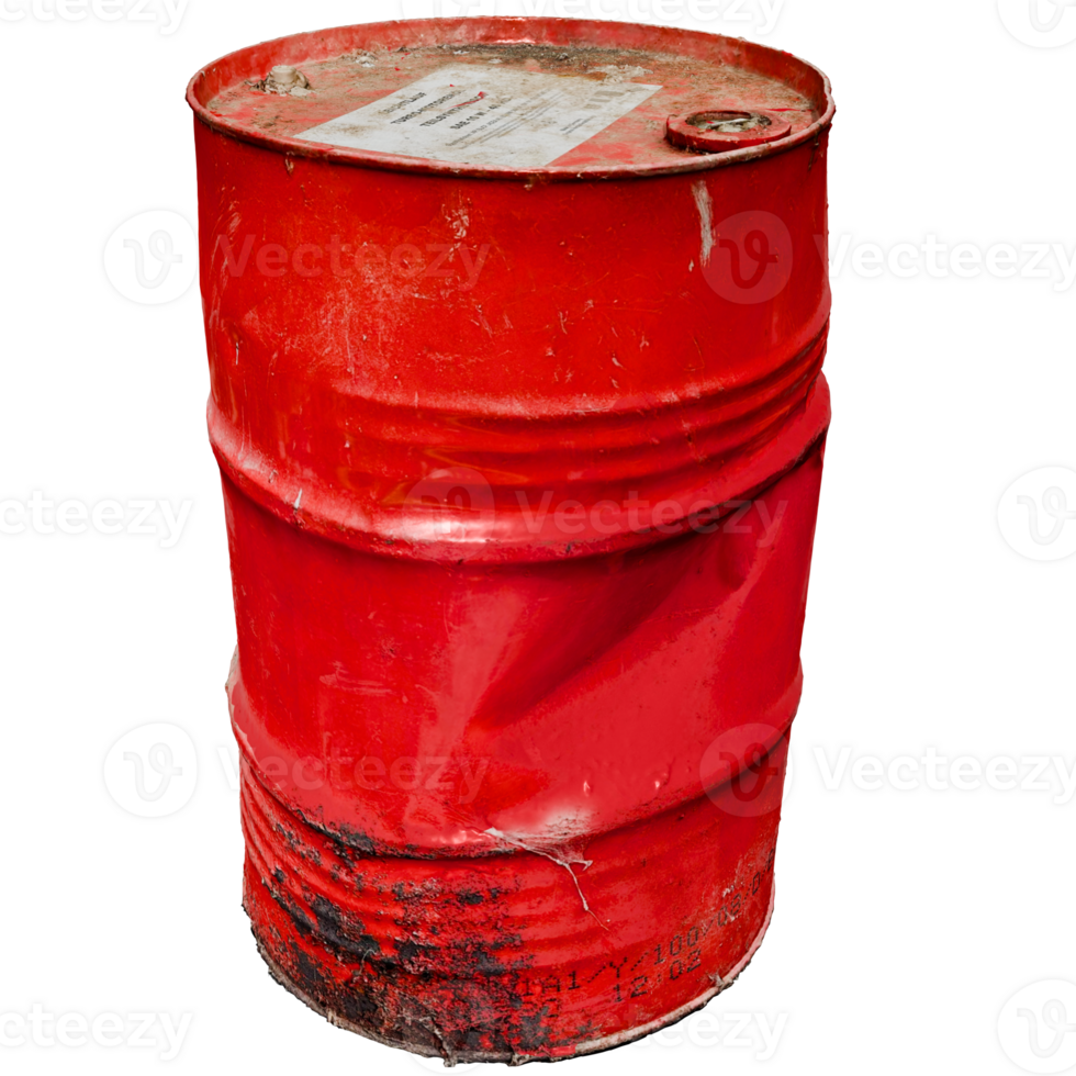 A red barrel with a white lid png