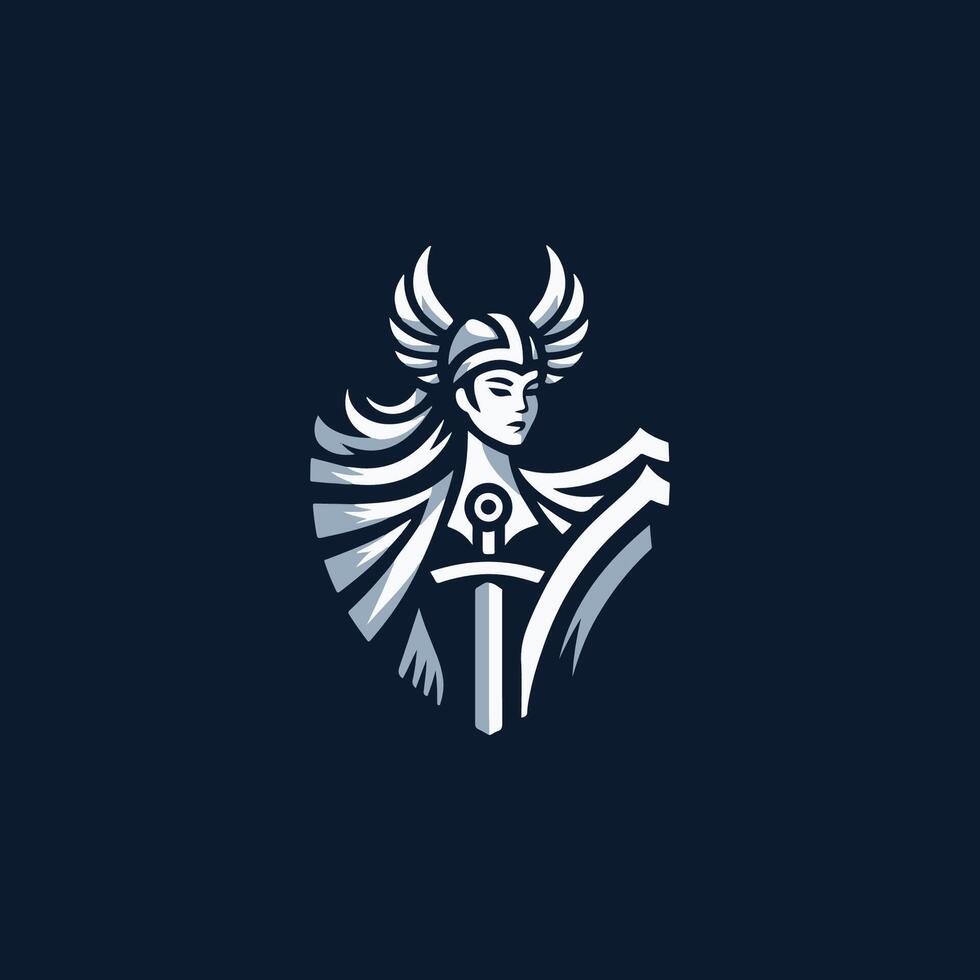 Valkyrie Goddess Logo vector