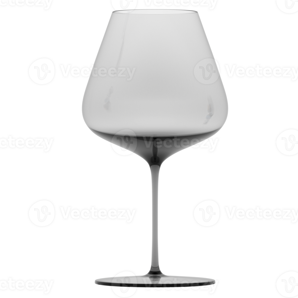 3d render wine glass with transparent background png