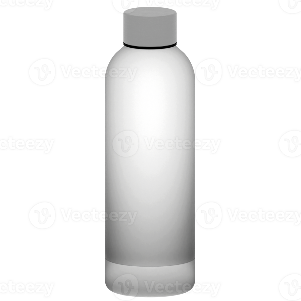 3d render bottle with transparent background png