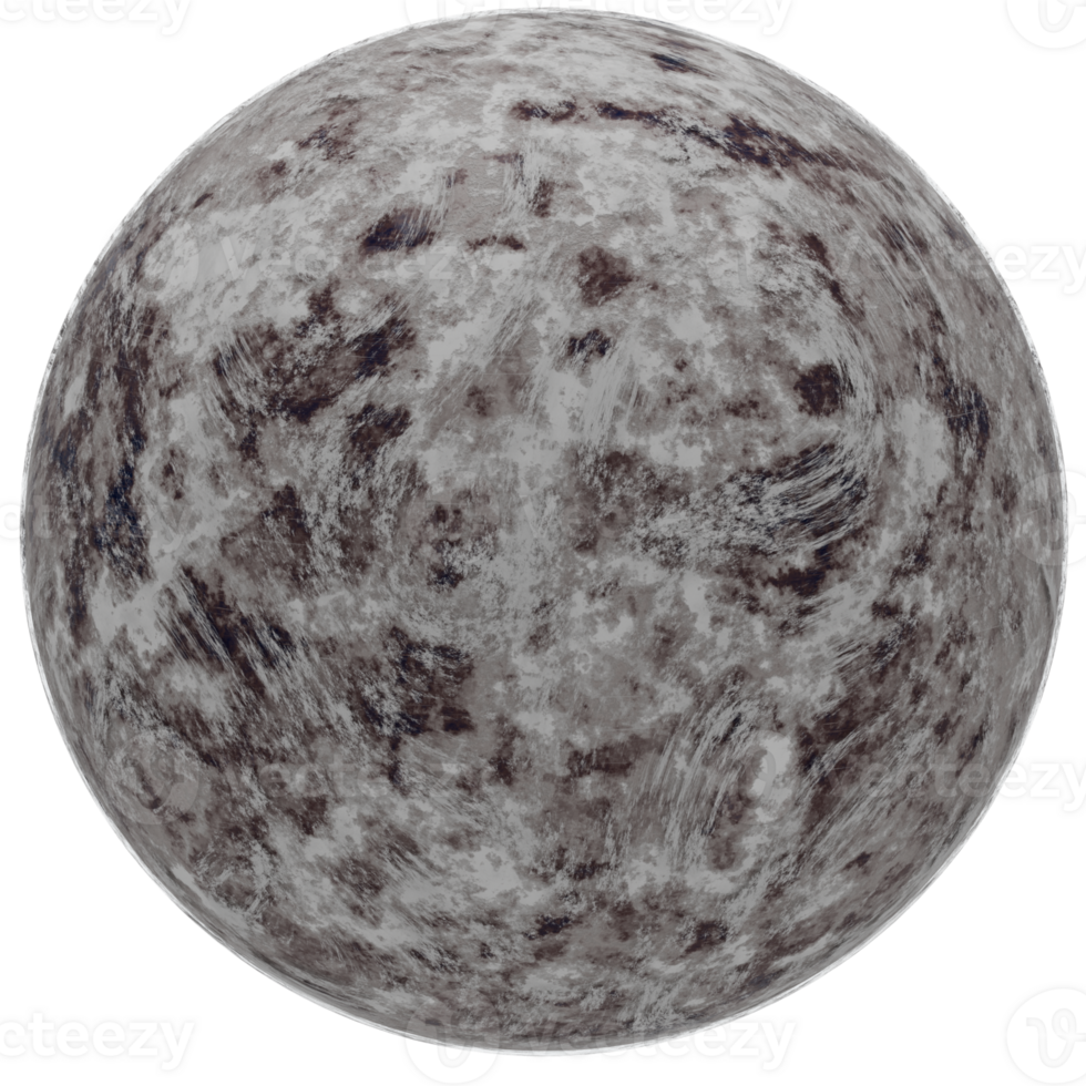 3d render gray planet sistem solar png