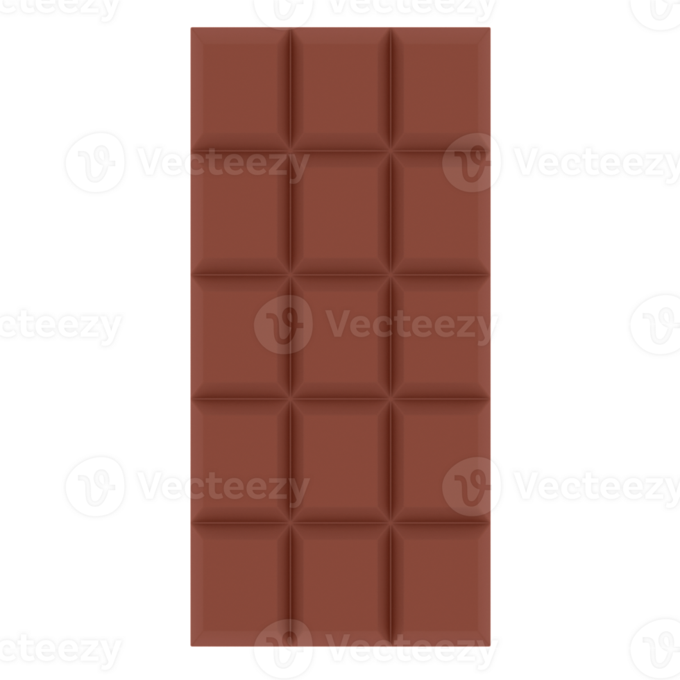 Chocolate bar with transparent background png