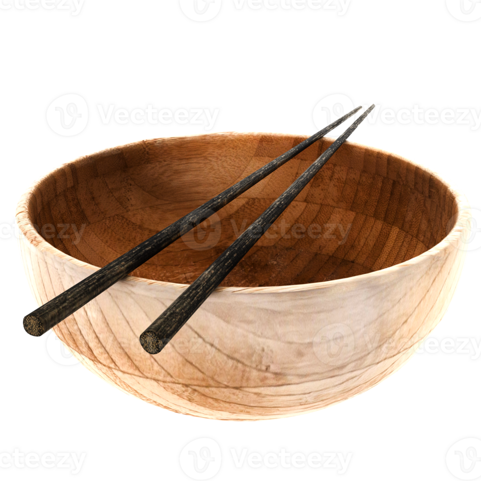 3d render bowl with transparent background png