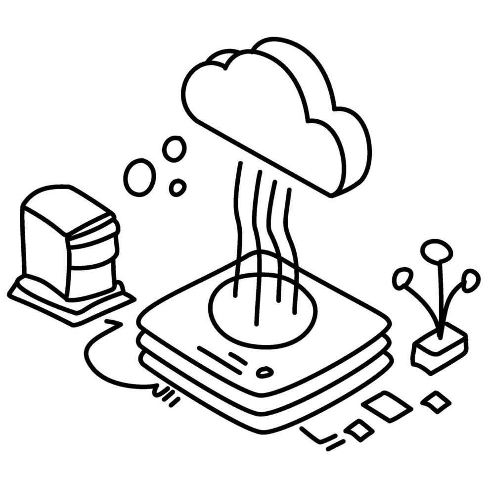 Edge Computing, highlighting the decentralization of data processing and storage closer to the source vector