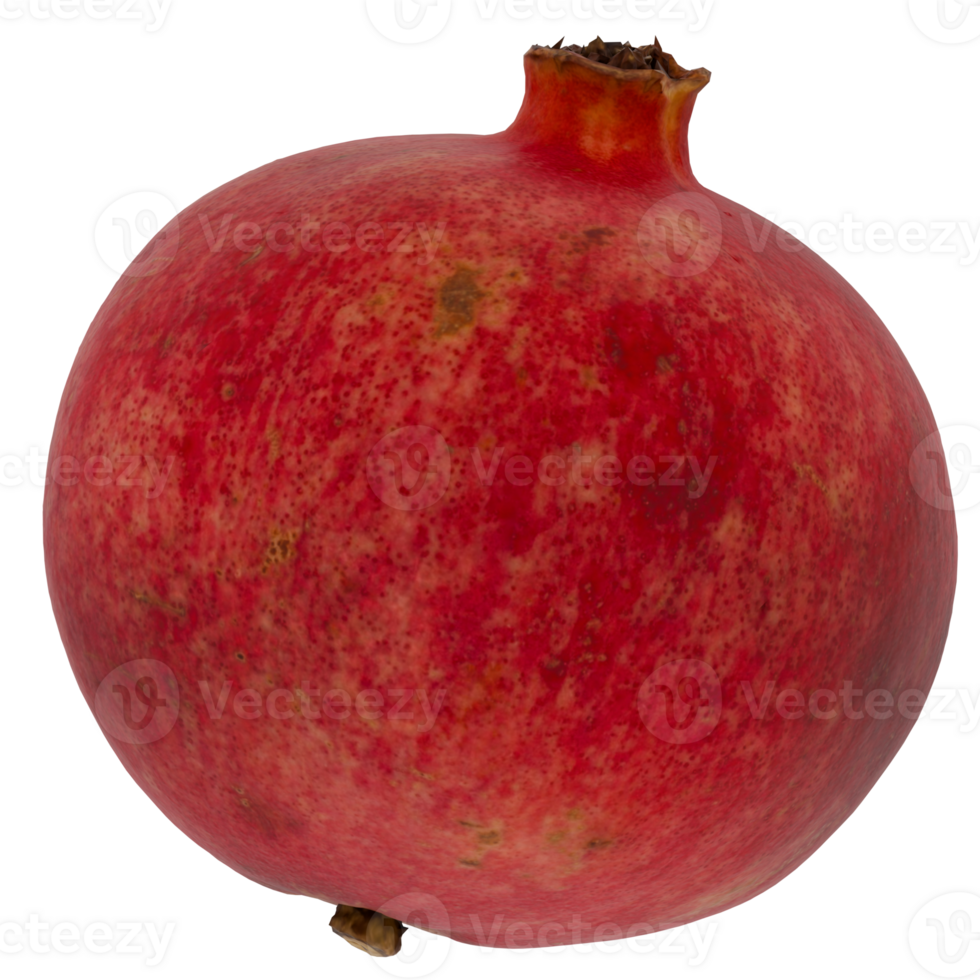 3d render pomegranate with transparent background png