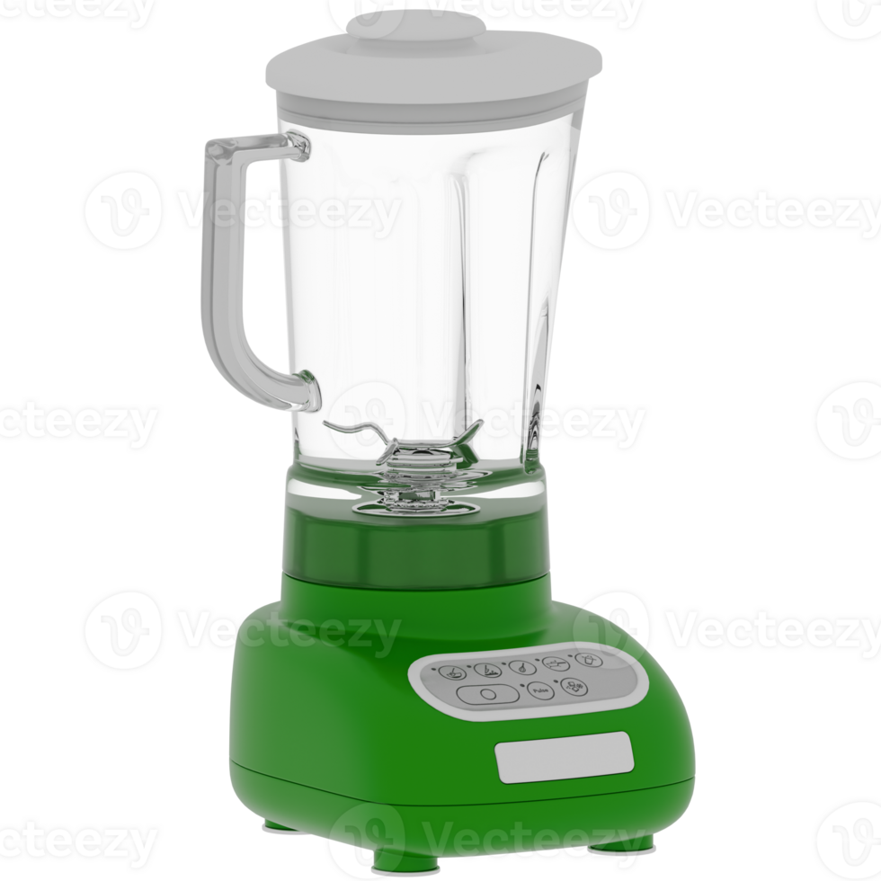3d render green blender with transparen background png