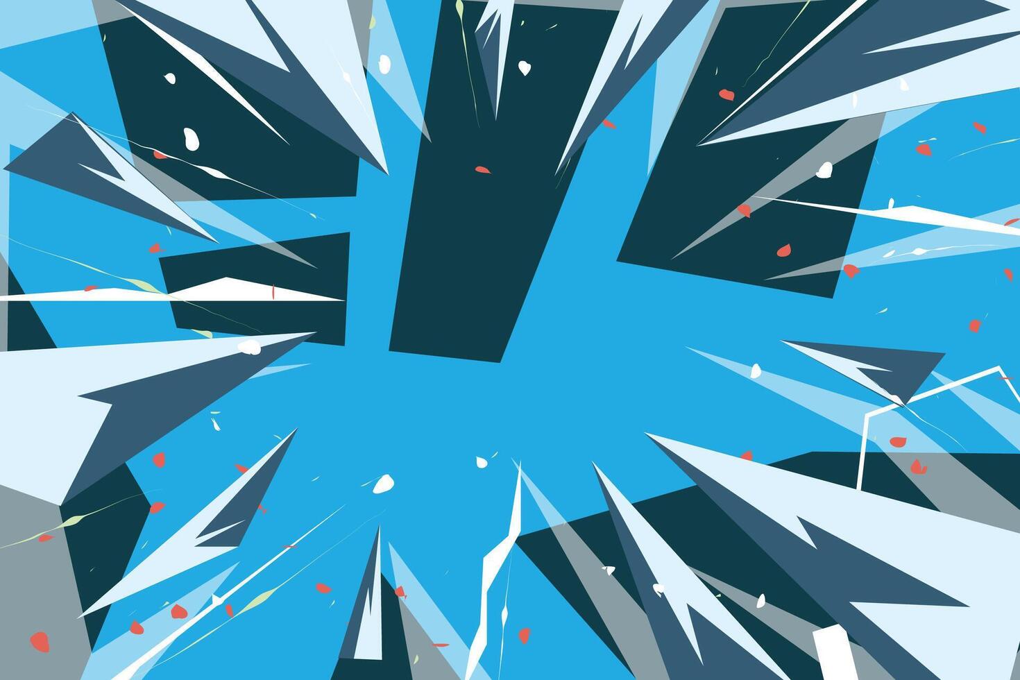 Colorful Cartoon Blue Geometric Cool Background Design vector