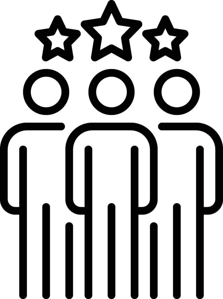 people icon a group of people with stars above their heads vector