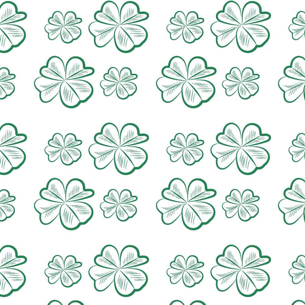 simple clover leaf pattern for background and wallpaper vector