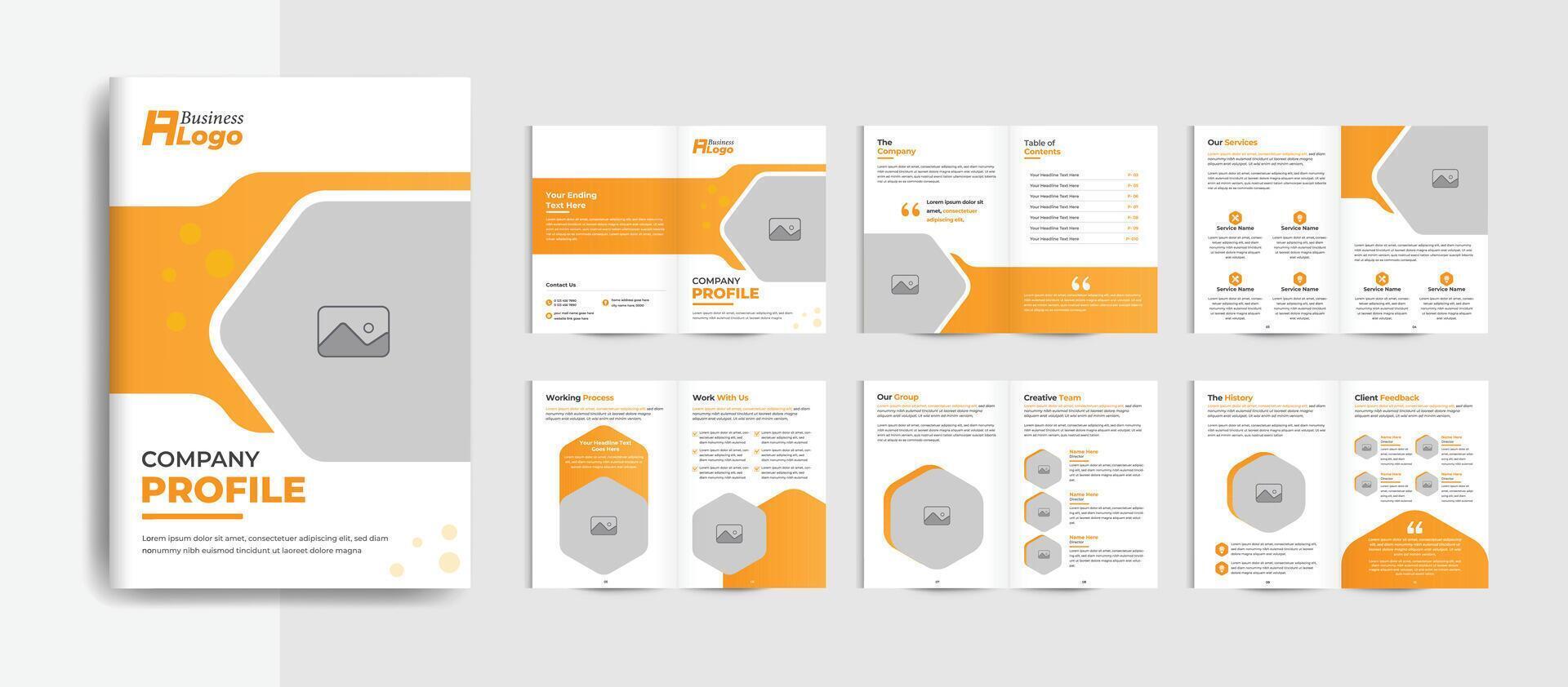 Corporate company profile brochure template vector