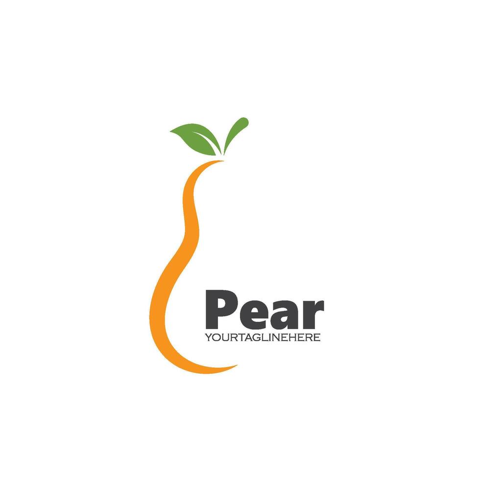 pear fruit illustration design. vector