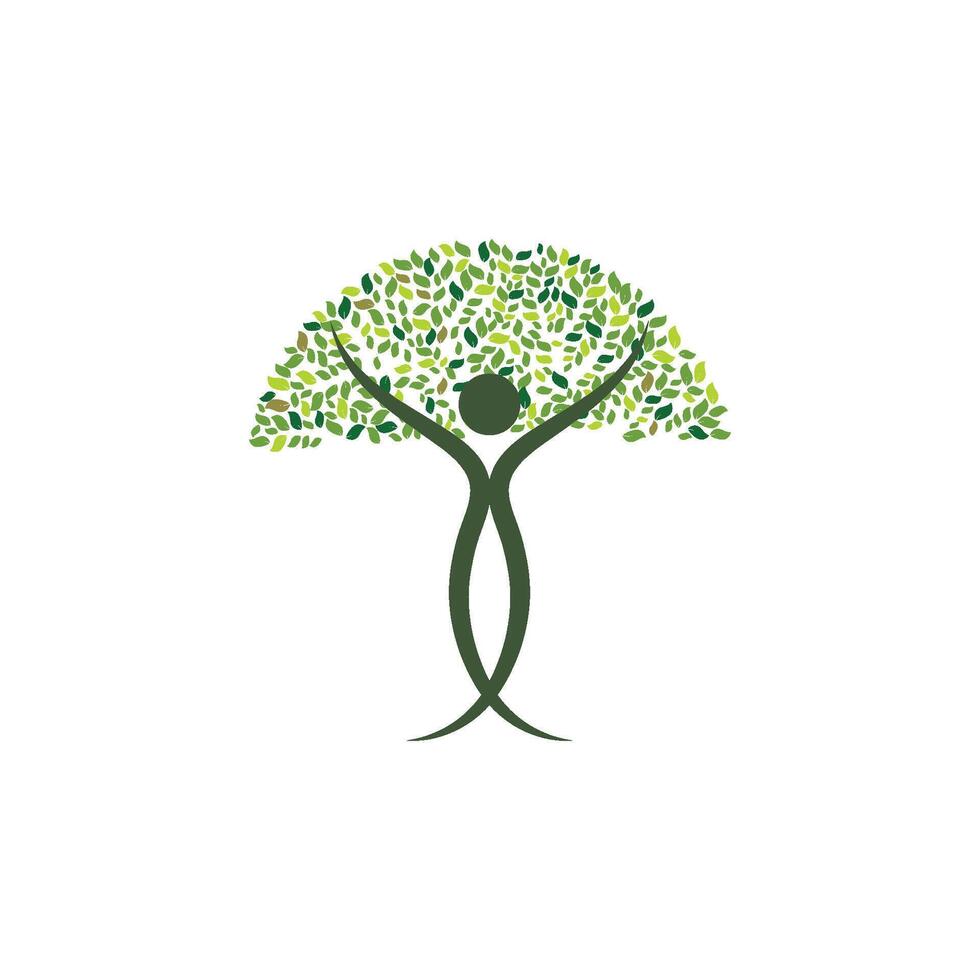 people Tree icon logo template . vector