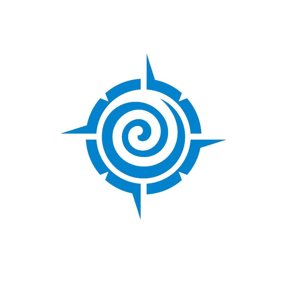 compass vortex logo tempate ilustration vector