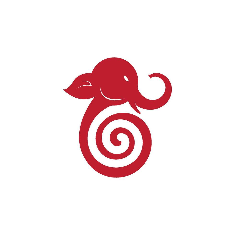 elephant logo icon illustration simple vector
