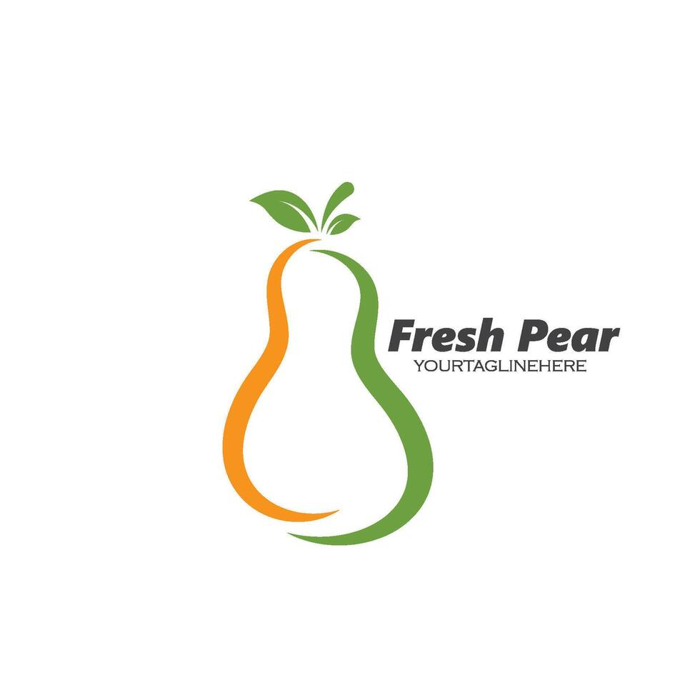 pear fruit illustration design simple vector