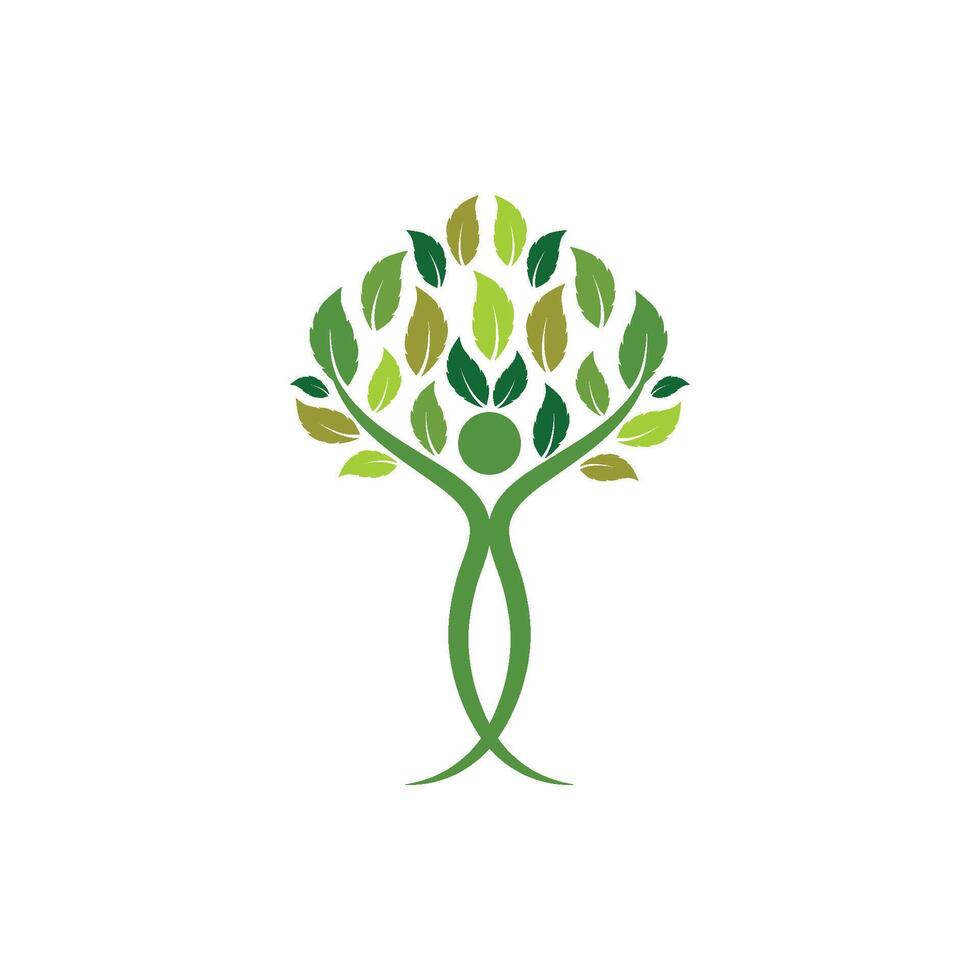 people Tree icon logo template vector