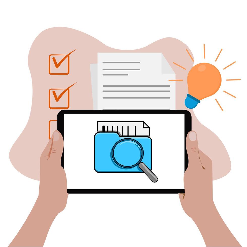 smart tablet illustration, can be used for various jobs and businesses vector