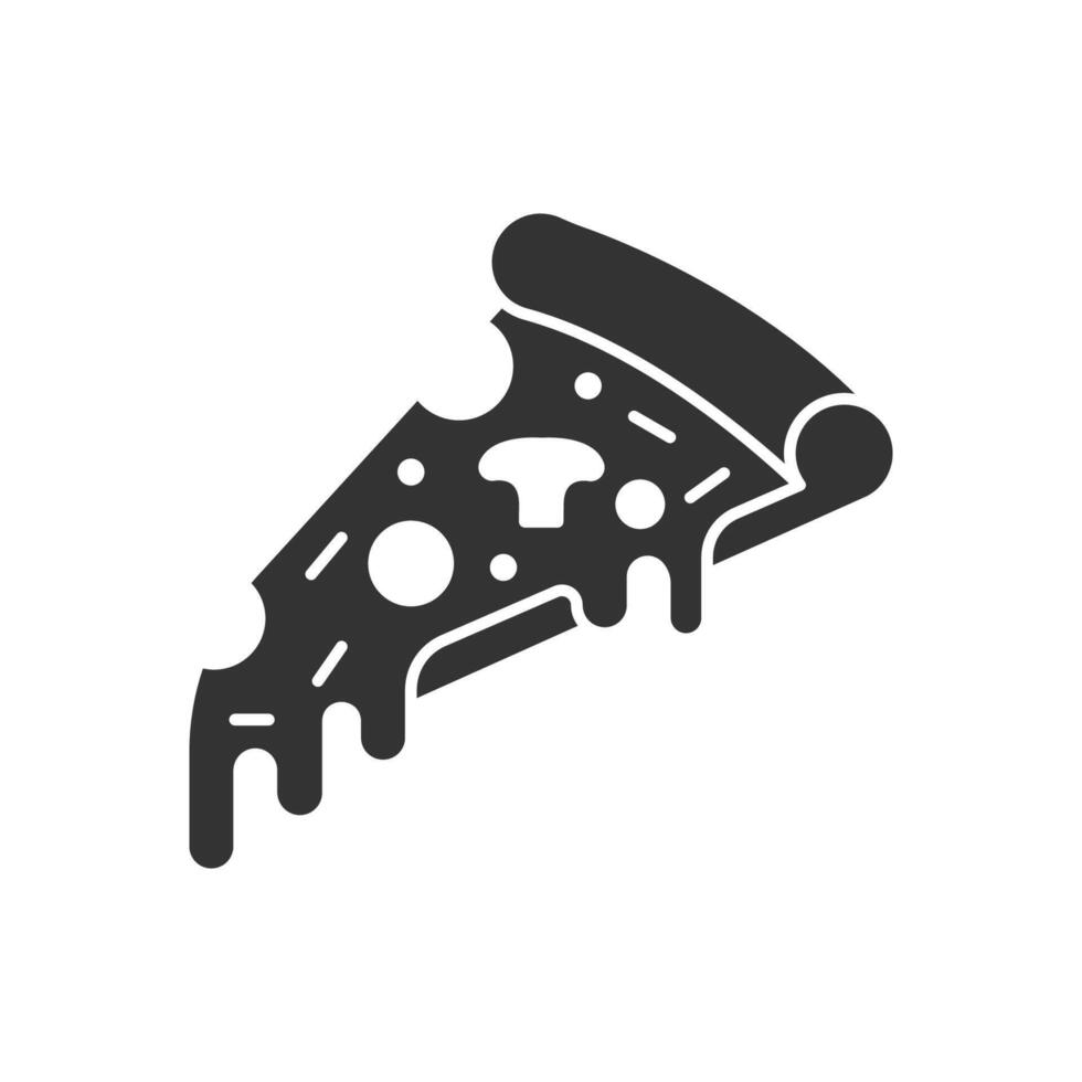 Pizza slice flat style icon vector