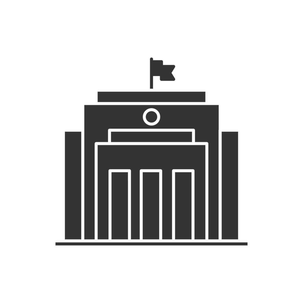 City hall building icon Flat vector