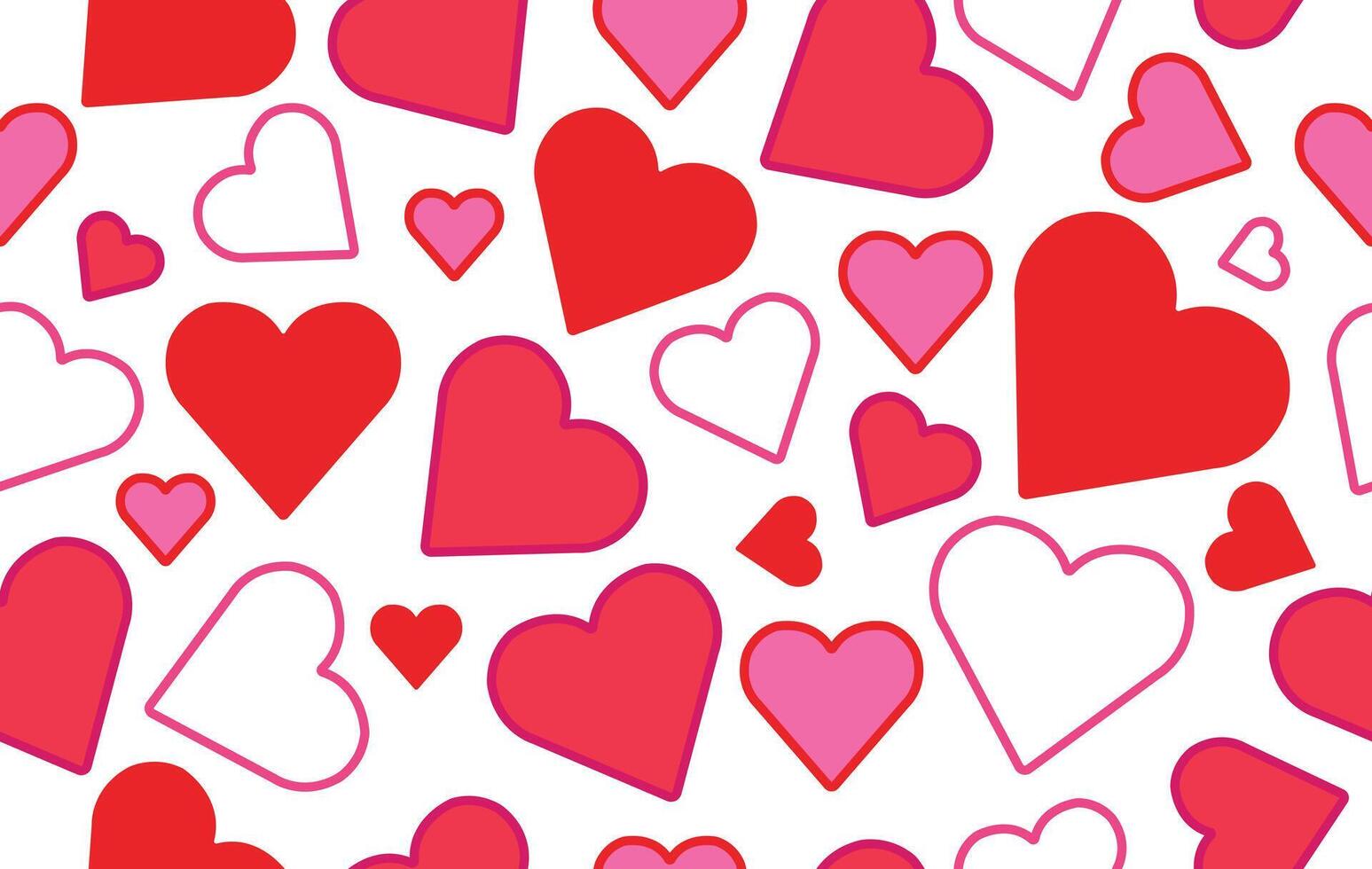 Valentine pattern seamless multiple heart design on white background . love festival pattern heart lover. Designed for valentine pattern vector