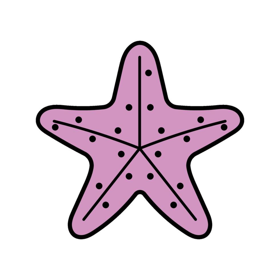 Starfish icon design template isolated illustration vector
