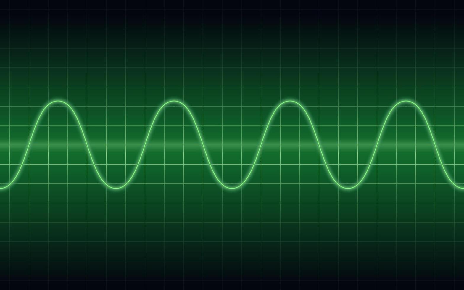 Horizontally Repeatable Seamless Green Waveform Background Illustration With Text Space. vector