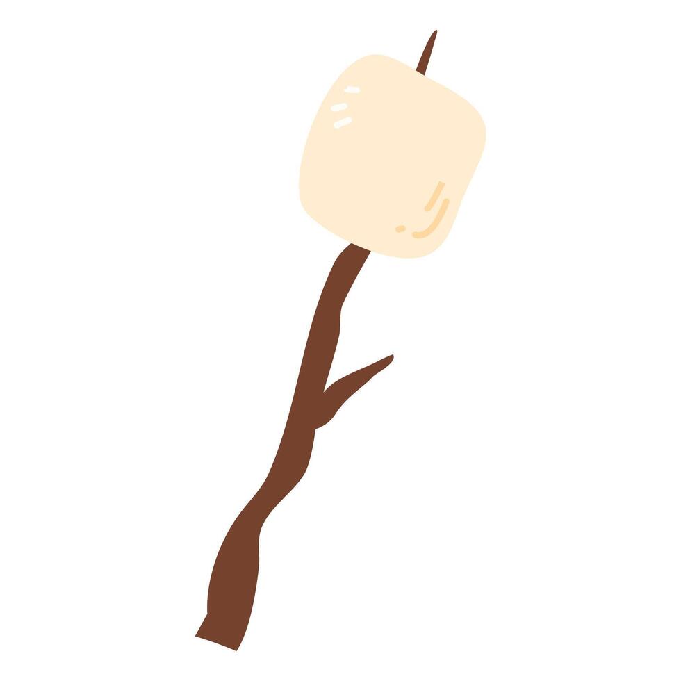 Marshmallow Stick Camp Illustration vector