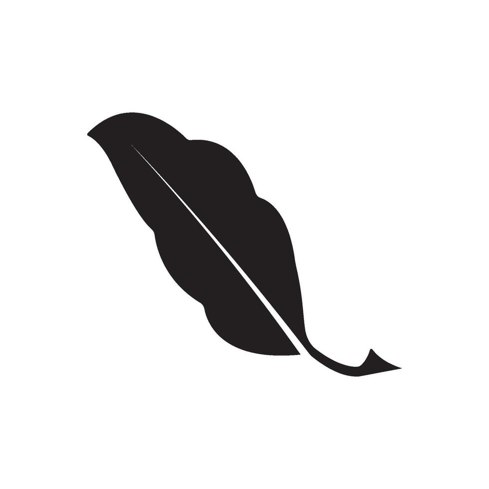 black feather icon design illustration element . vector