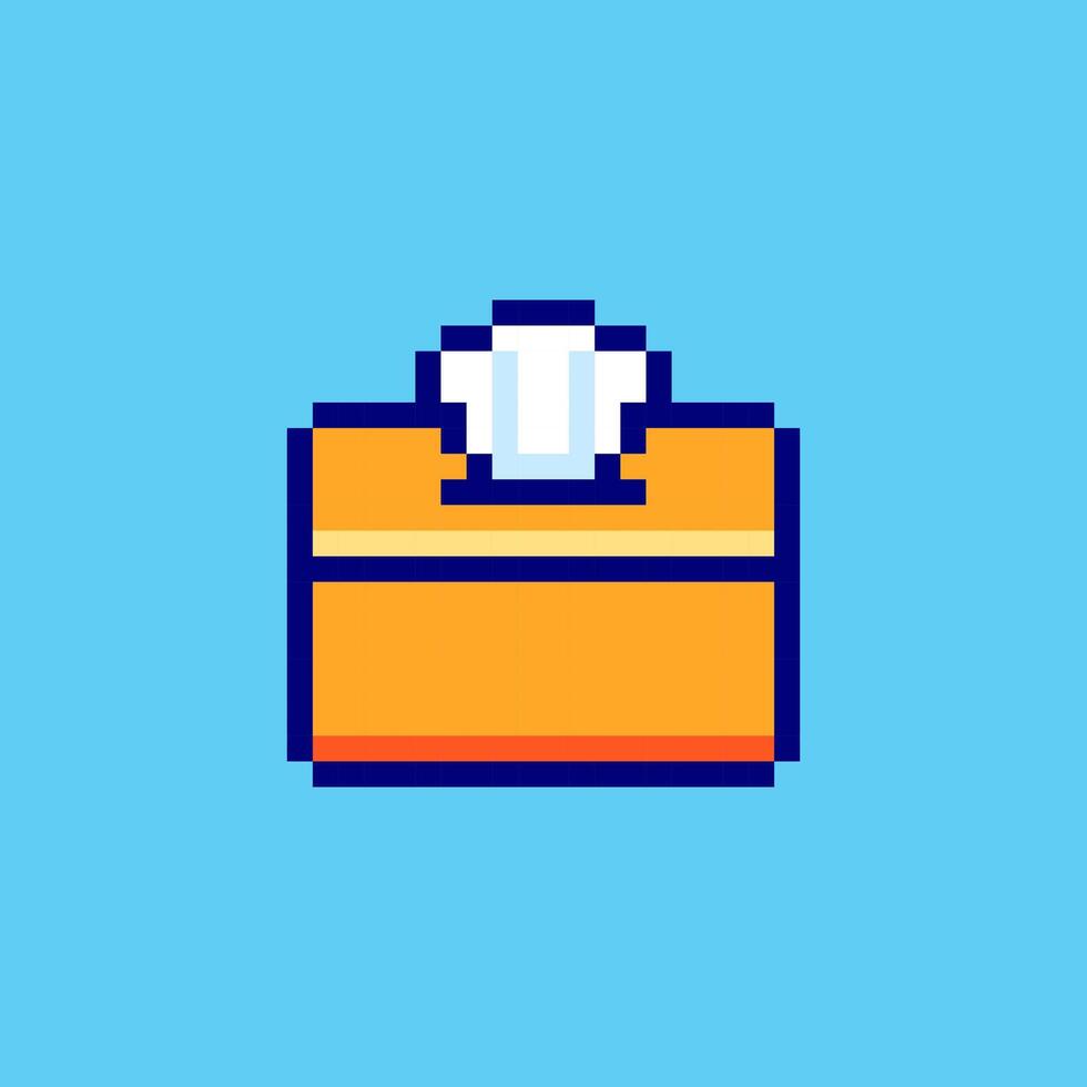 Pixel art Tissue Box game asset design vector