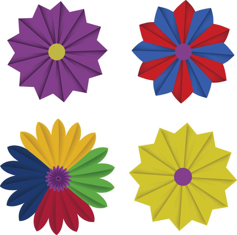 pohela falgun paper flower element vector