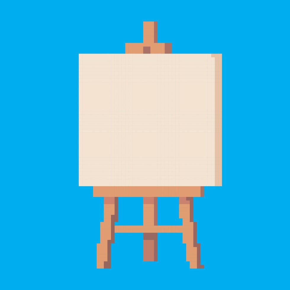 pixel art canvas painting vector