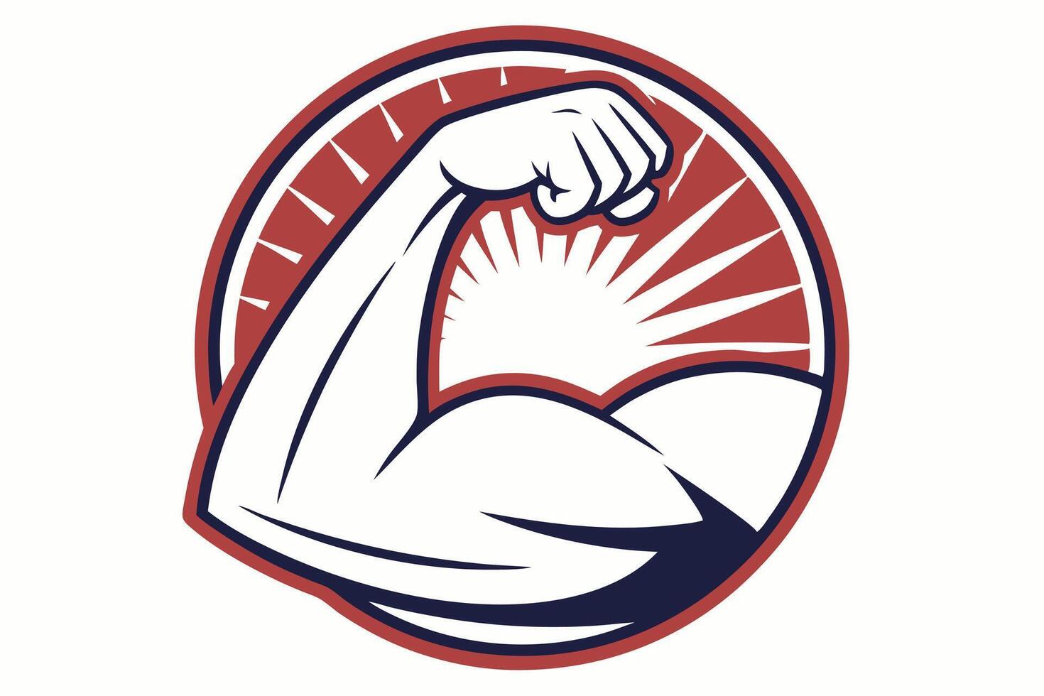 Gym Strength Logo Muscular Hand Icon vector