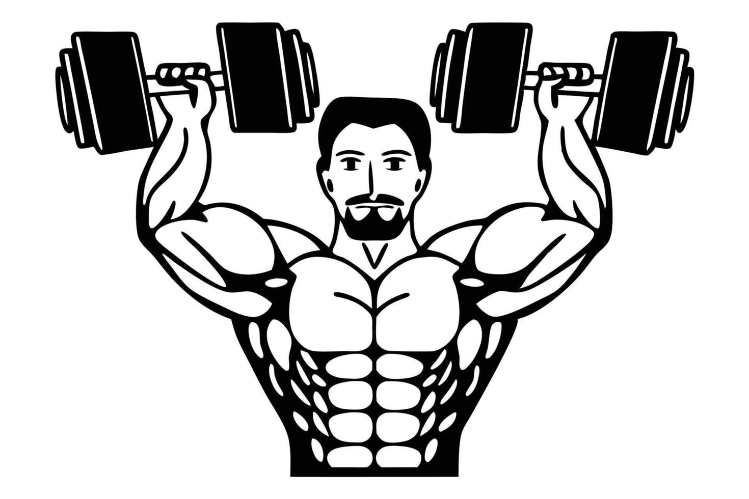 Weightlifting Silhouette Art for Gym Branding vector