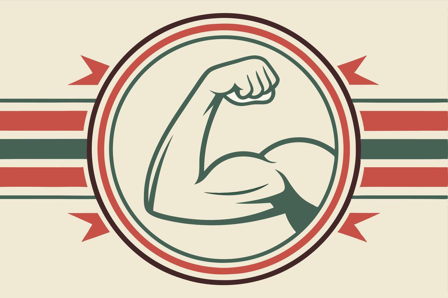 Arm Flexing Icon Gym Motivation Symbol vector