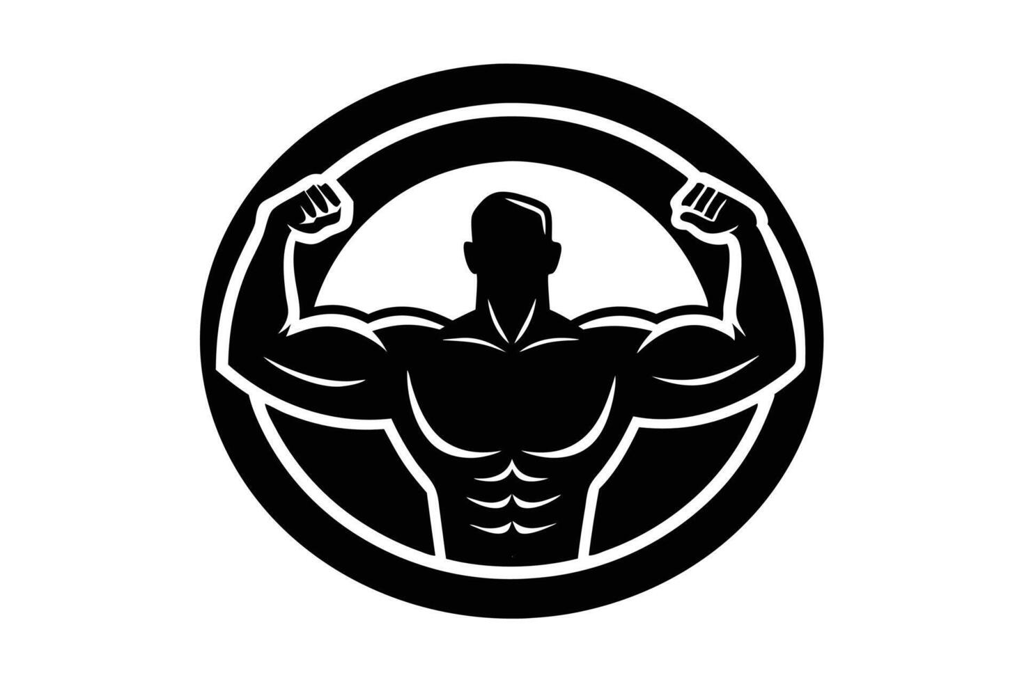Gym Logo Strong Arm vector