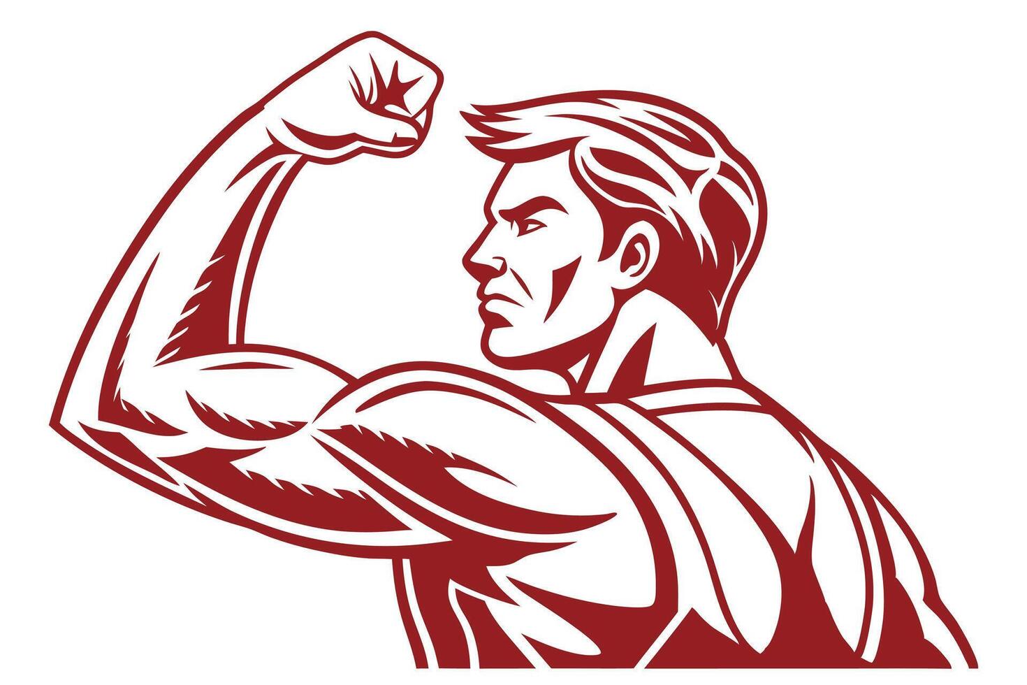 Masculine Arm Icon Gym Illustration vector