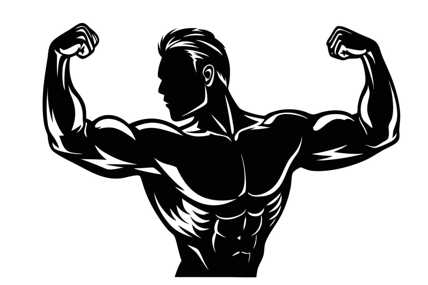 Flexing Biceps Icon Power Symbol vector