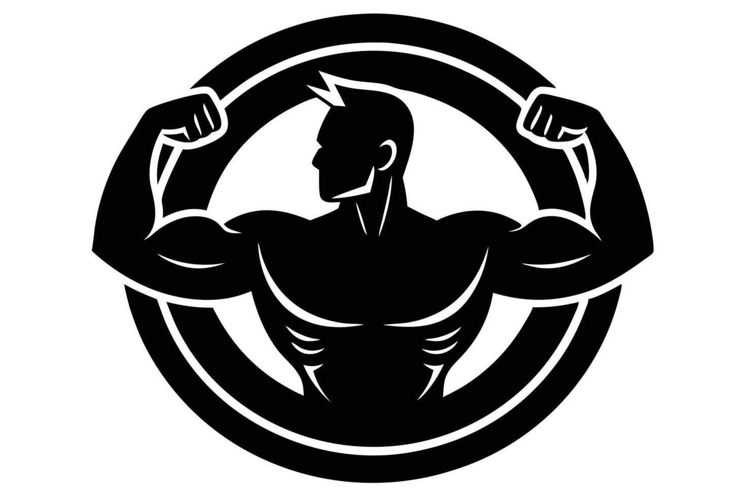 Hand Muscles Gym Training Logo vector