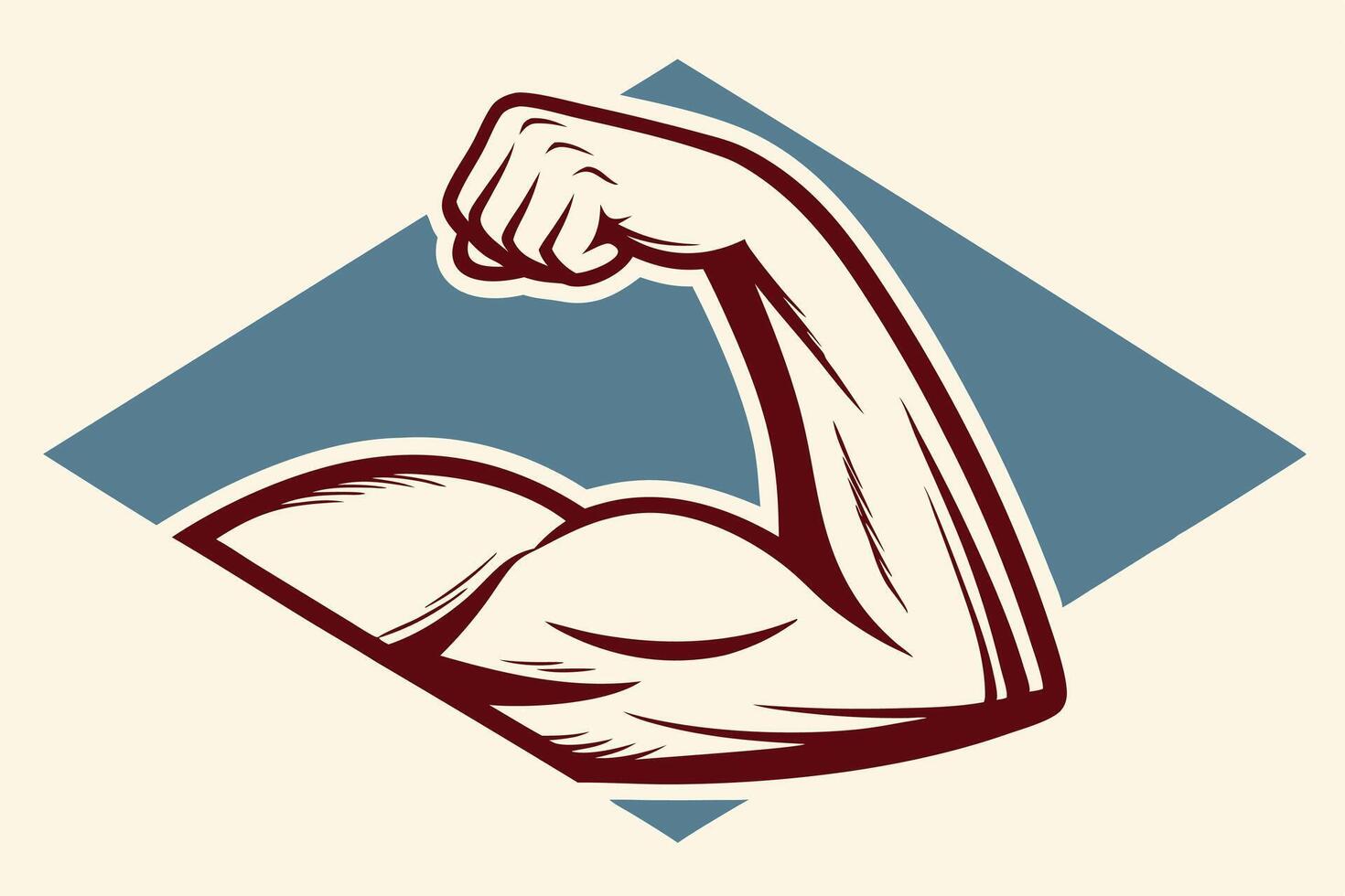 Arm Flexing Icon Gym Symbol vector