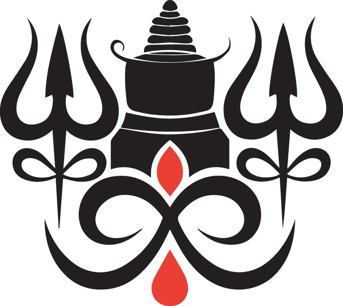 the hindu symbol for the god shiva vector