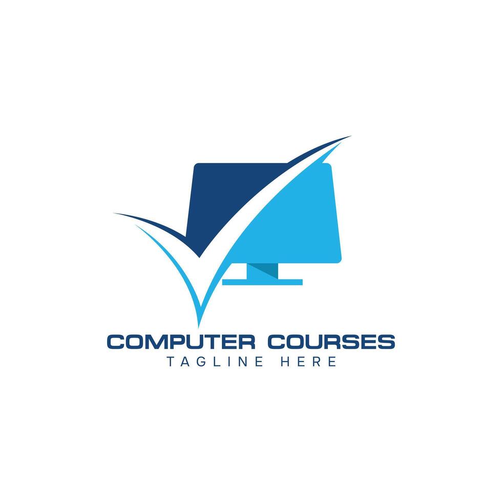Online Education Computer Courses Logo vector