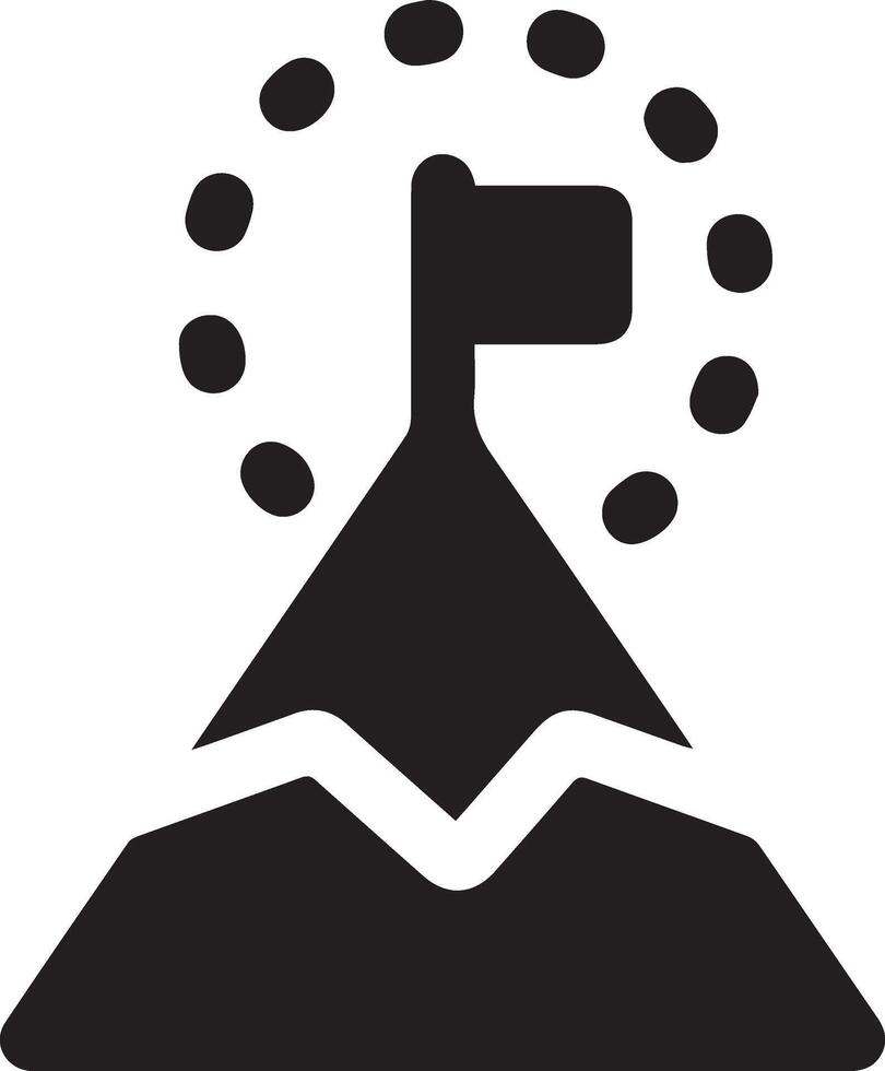 solid mountain clipart icon vector